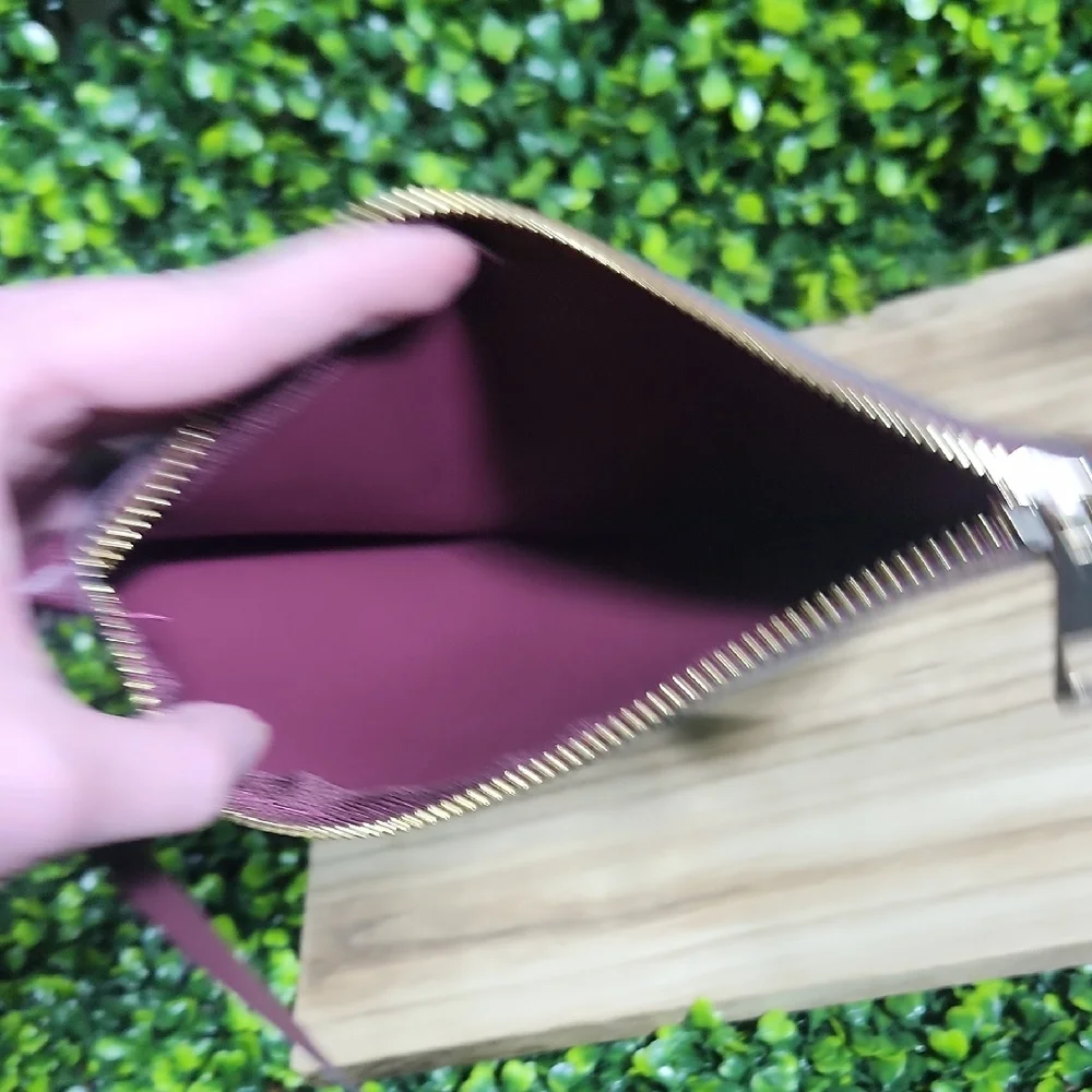 New York & Company Purple Leather Wristlet XL - Picture 9 of 14